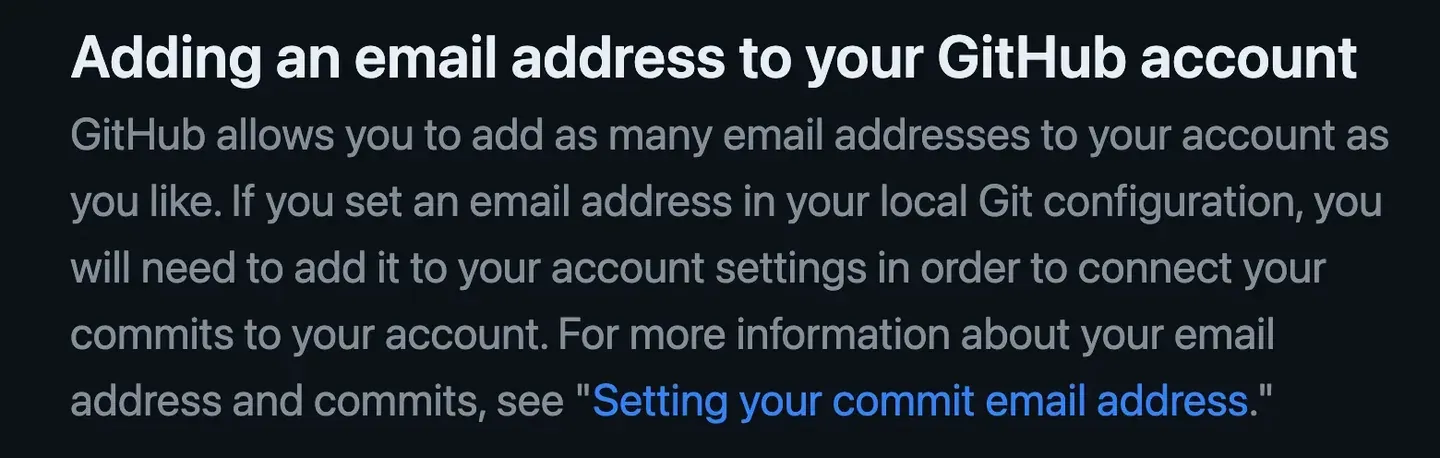 Github Add Email