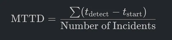 MTTD Formula