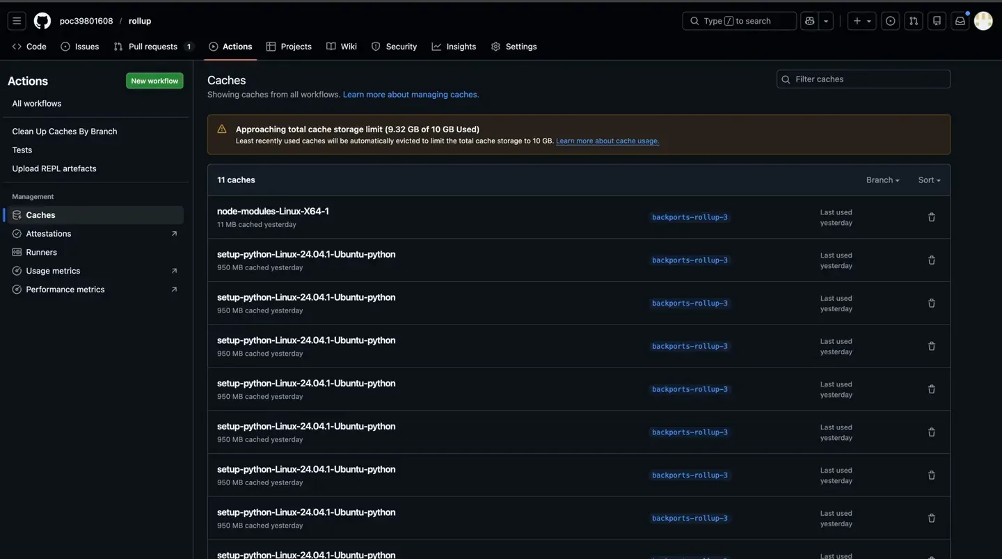 Rollup Cache Poisoned